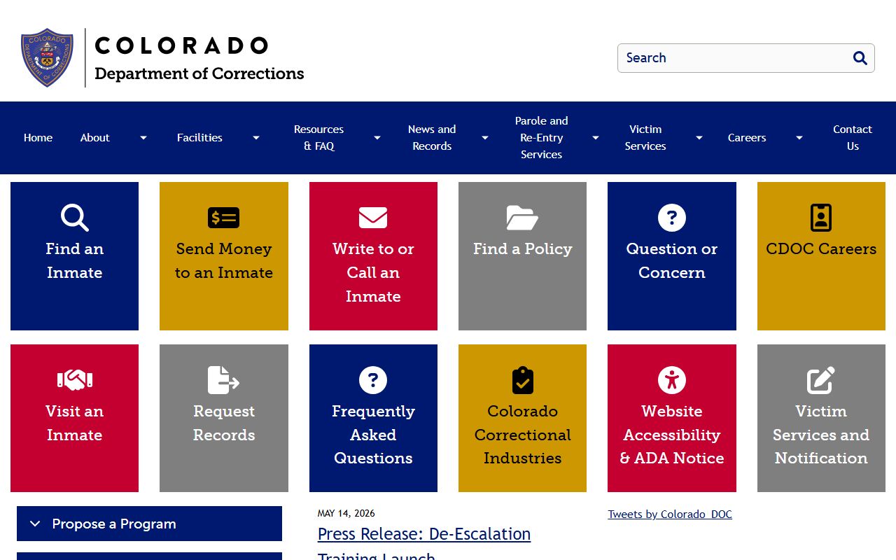 Weld County released inmates Colorado DOC locator