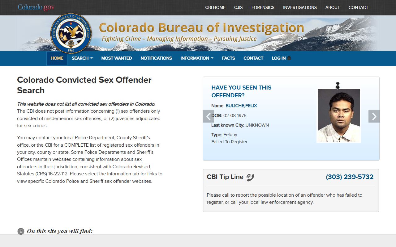Weld County released inmates Colorado sex offender registry