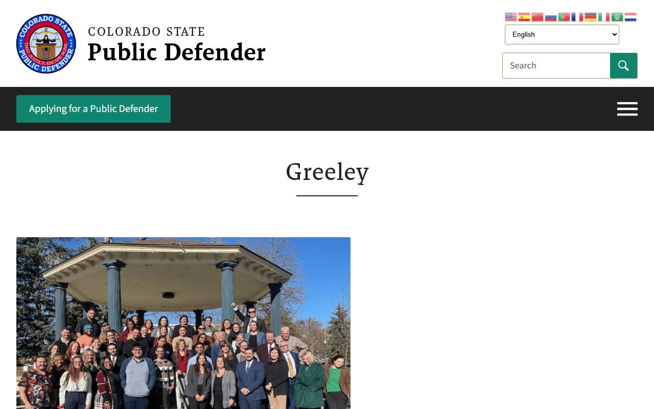 Weld County criminal records Greeley public defender office page