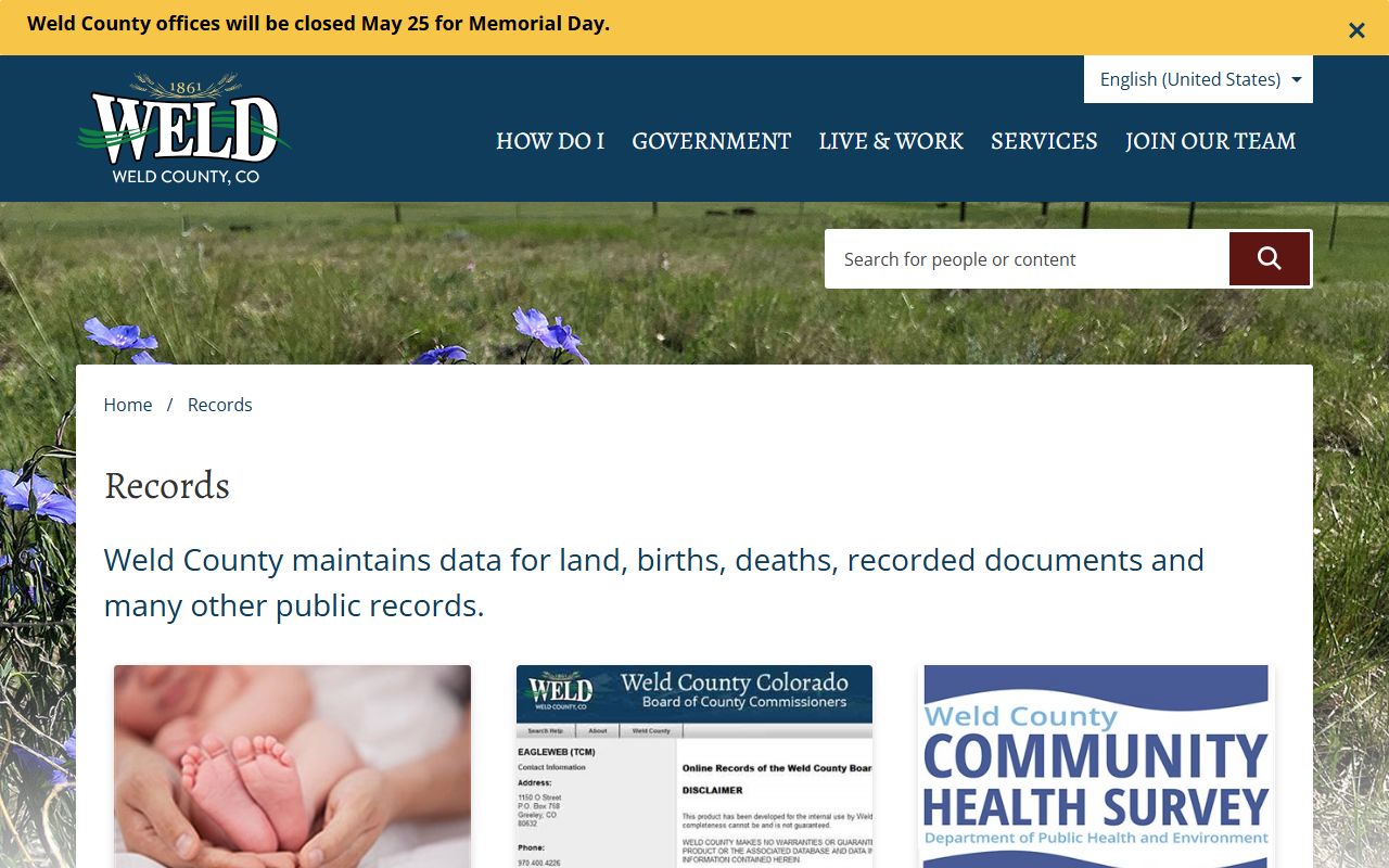 Weld County marriage records wayfinder index