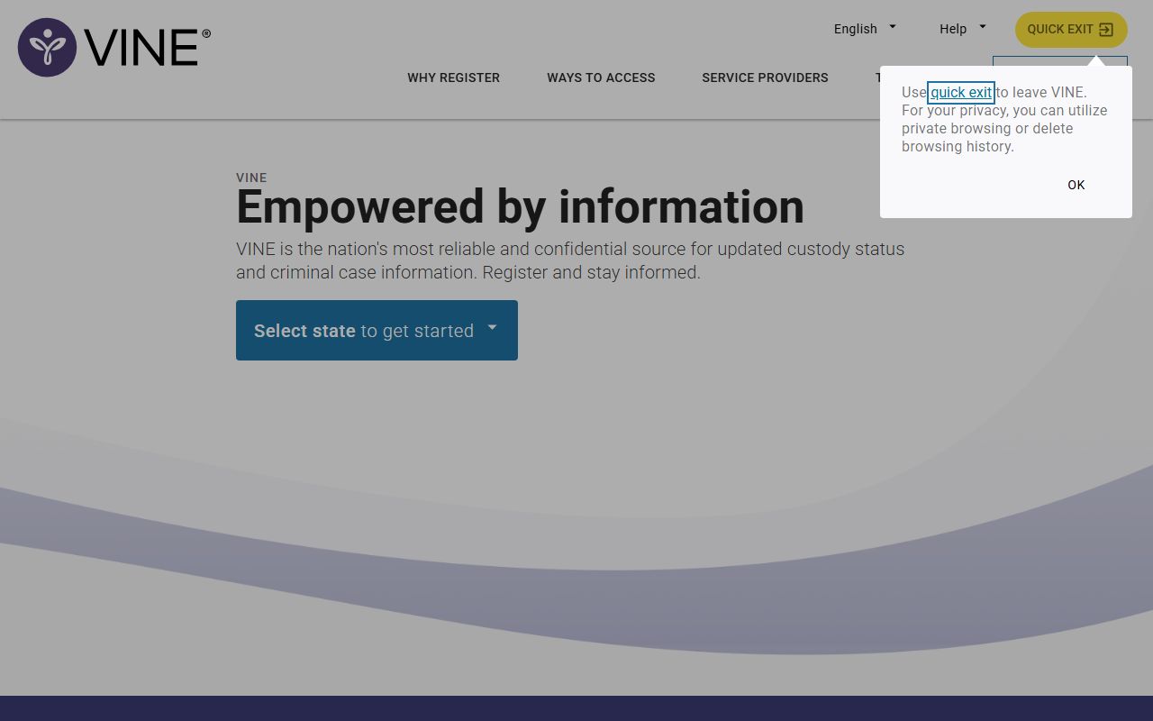 Weld County inmate VINELink custody status portal