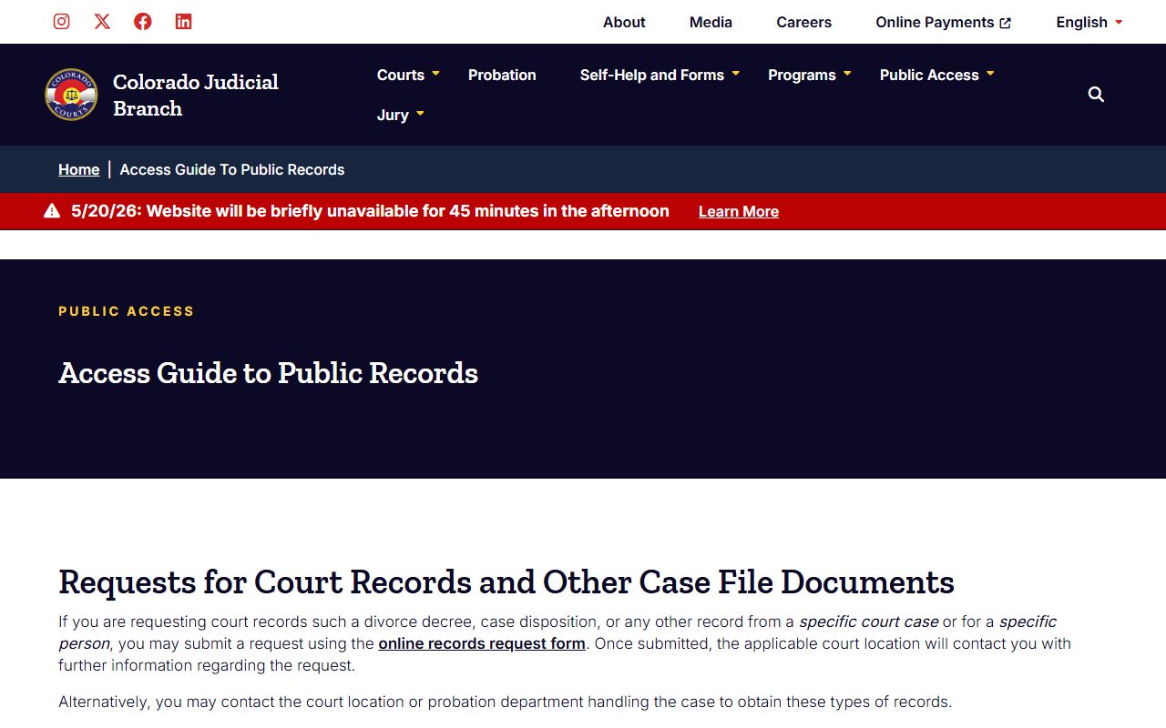 Weld County court records public access guide